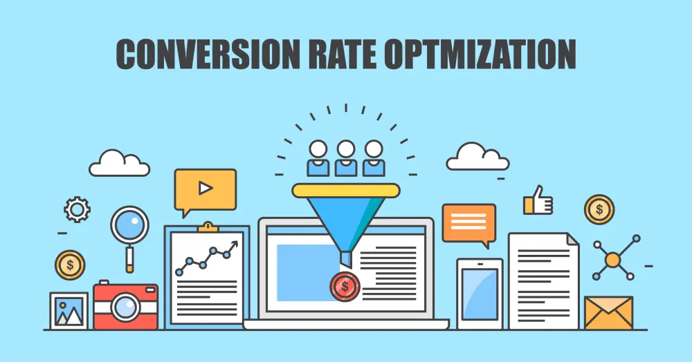Conversion rate optimization illustration