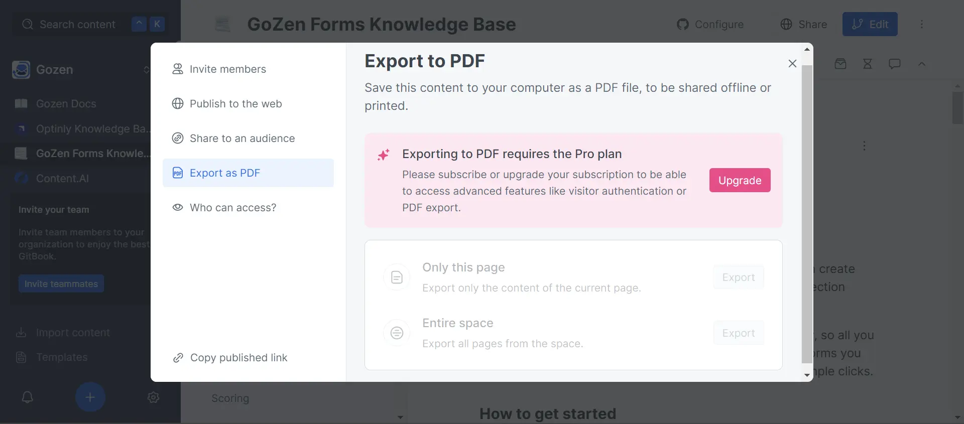 Export to PDF