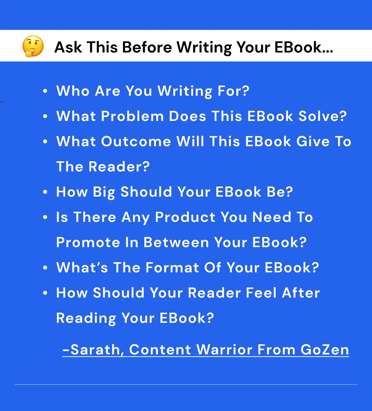 Ask these questions before writing an ebook