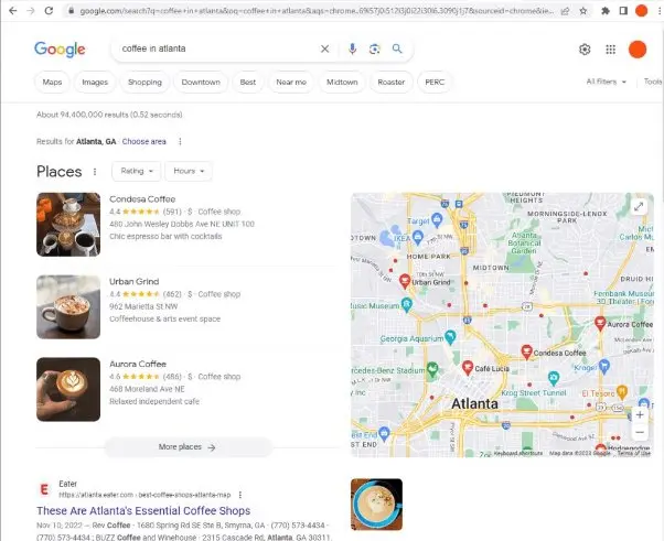 local SEO example