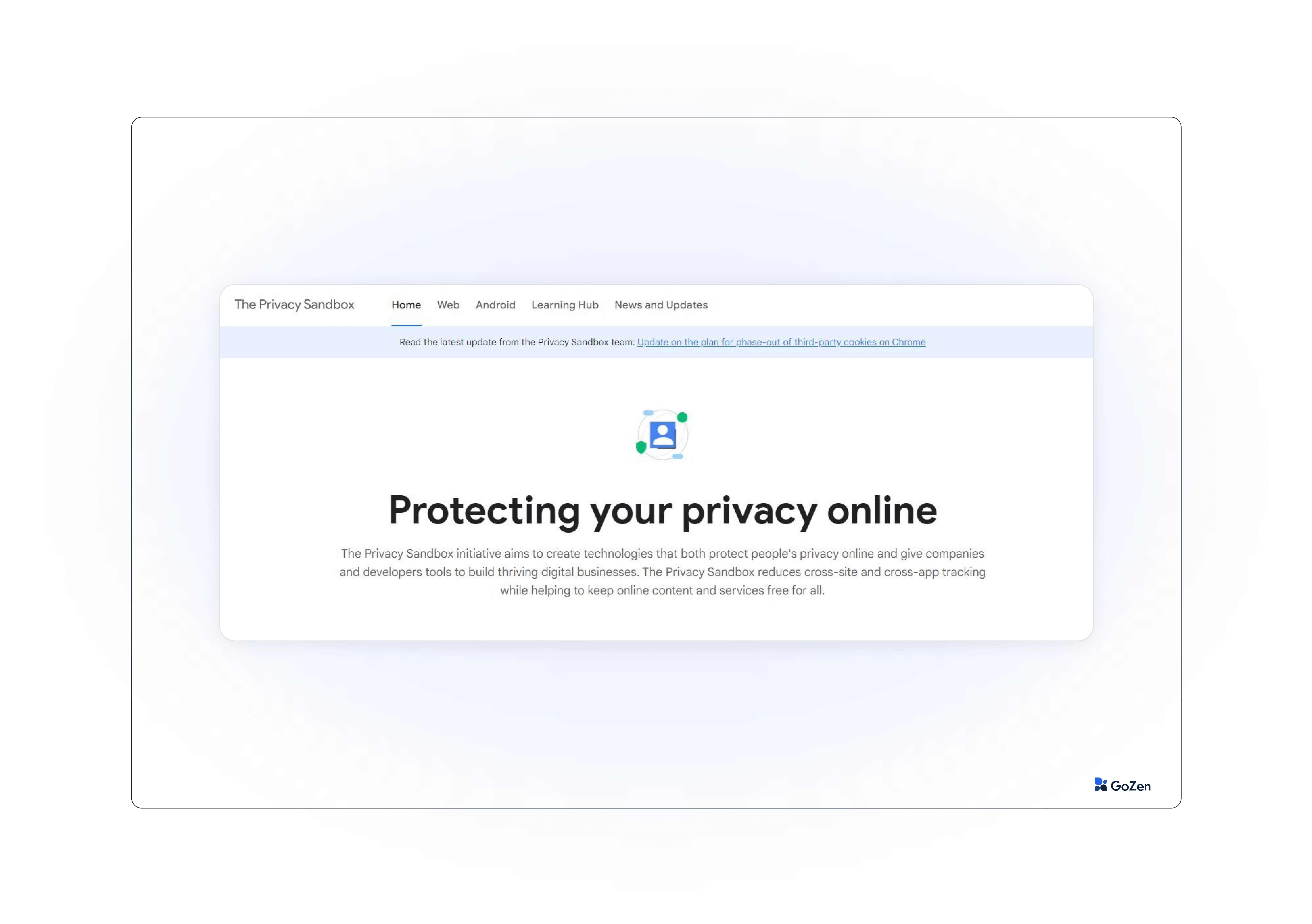 Google privacy sandbox webpage