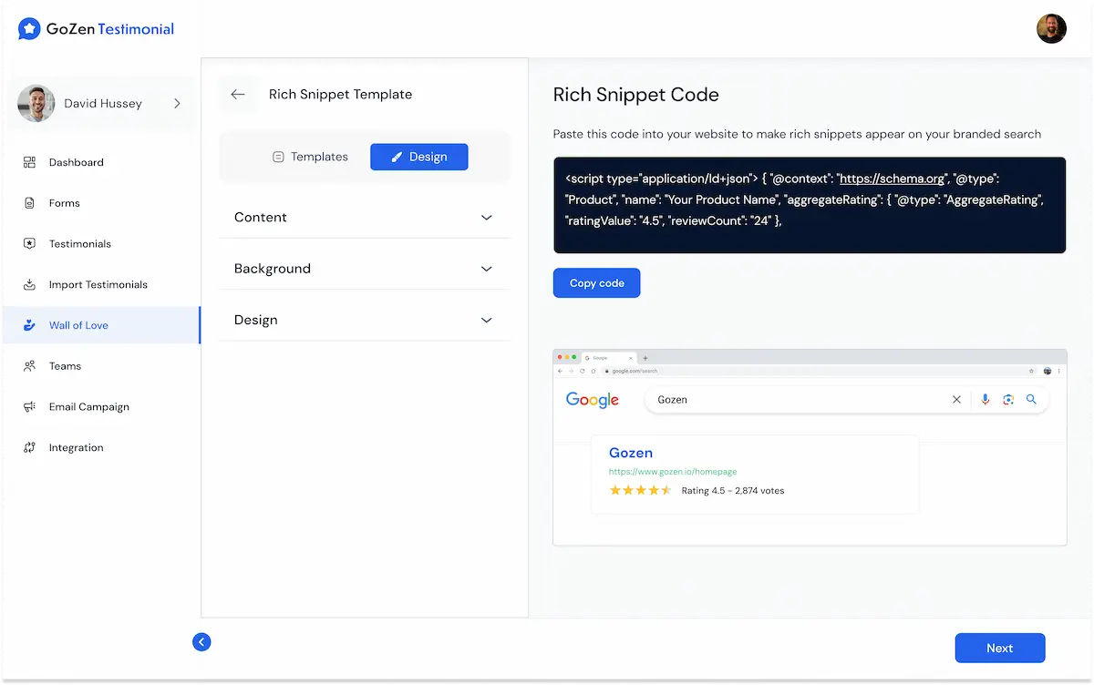 Google Rich Snippet Code Generator