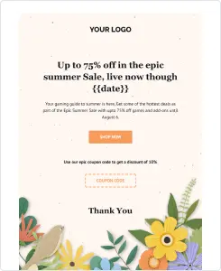 Summer Sale Email
